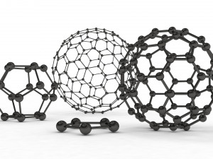 the set of models of graphene molecules 3D Model