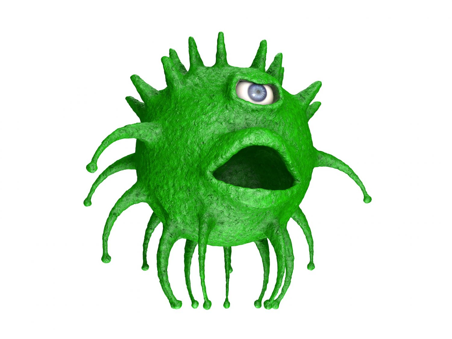 one-eyed coronavirus 3D Model .c4d .max .obj .3ds .fbx .stl .blend