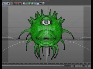 one-eyed coronavirus 3D Model