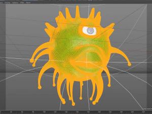 one-eyed coronavirus 3D Model