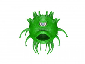 one-eyed coronavirus Modelo 3D