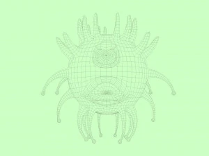 one-eyed scary virus 3D Model