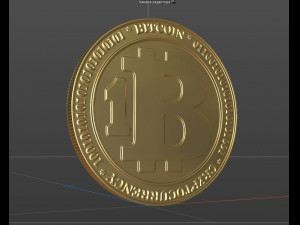 of the bitcoin coin cryptocurrency 3D Model