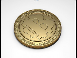 of the bitcoin coin cryptocurrency Modelo 3D