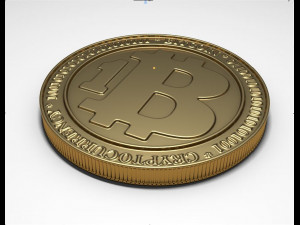 of the bitcoin coin cryptocurrency Modelo 3D