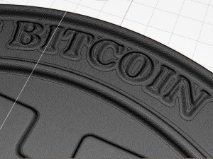 of the bitcoin coin cryptocurrency Modelo 3D