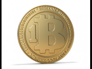 of the bitcoin coin cryptocurrency Modelo 3D