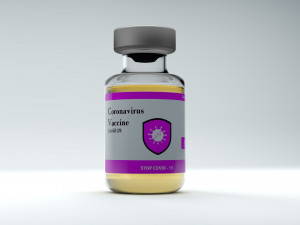 bottle of covid-19 coronavirus vaccine 3D Model