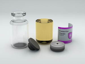 bottle of covid-19 coronavirus vaccine Modelo 3D