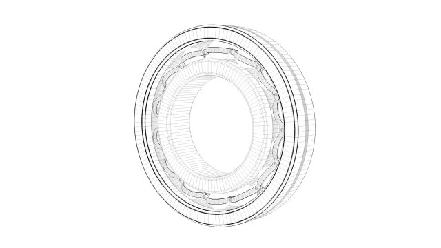 a set of ball and roller bearings of different designs 3D Модель .c4d .max .obj .3ds .fbx .stl .blend 