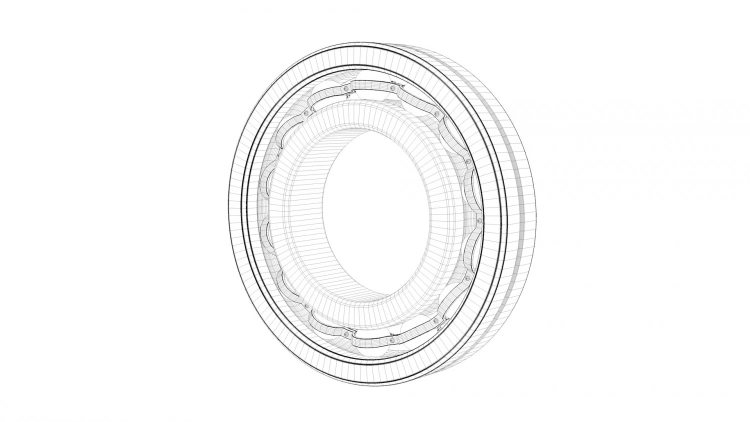 a set of ball and roller bearings of different designs 3D Model .c4d .max .obj .3ds .fbx .stl .blend 