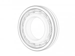 um conjunto de rolamentos de esferas e rolos de diferentes designs Modelo 3D