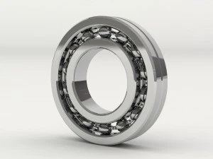 a set of ball and roller bearings of different designs 3D Model