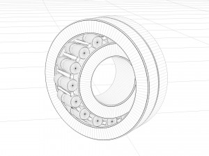 a set of ball and roller bearings of different designs 3D Модель