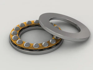 a set of ball and roller bearings of different designs 3D Model