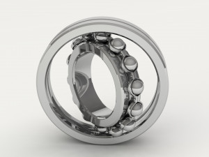 a set of ball and roller bearings of different designs 3D Модель