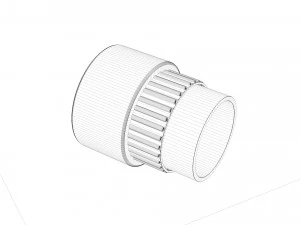 a set of ball and roller bearings of different designs 3D Model