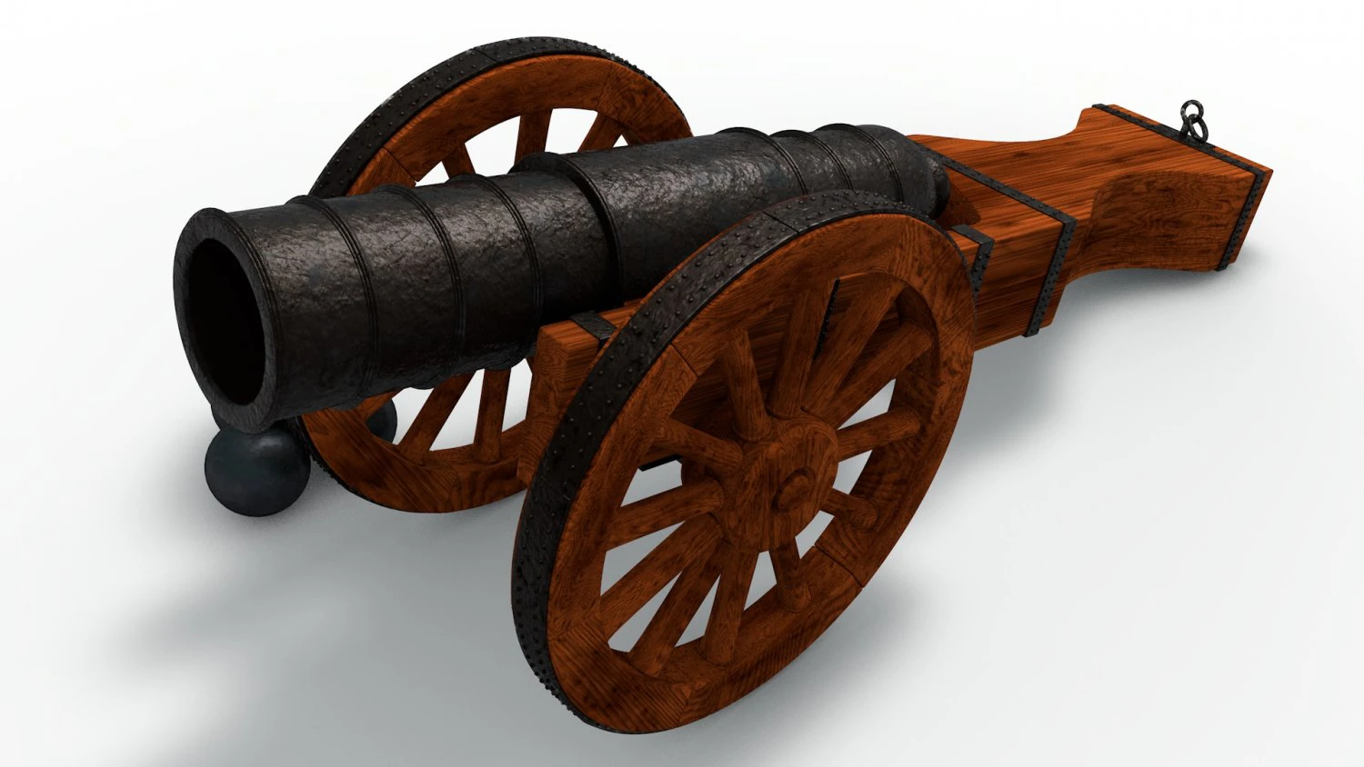 an old medieval cannon 3D Model .c4d .max .obj .3ds .fbx .stl .blend 