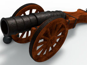 стара середньовічна гармата 3D Модель