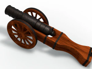 an old medieval cannon 3D Model