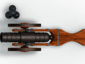 an old medieval cannon 3D Model