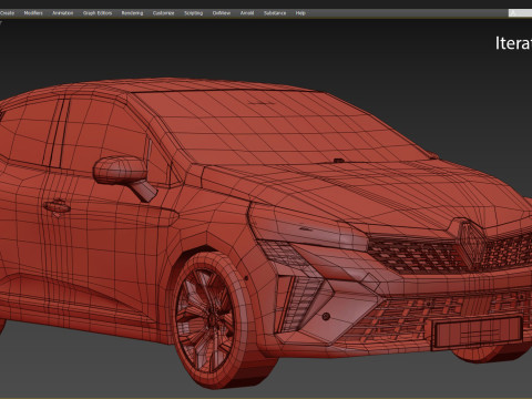 2024 Renault Clio 3D Model