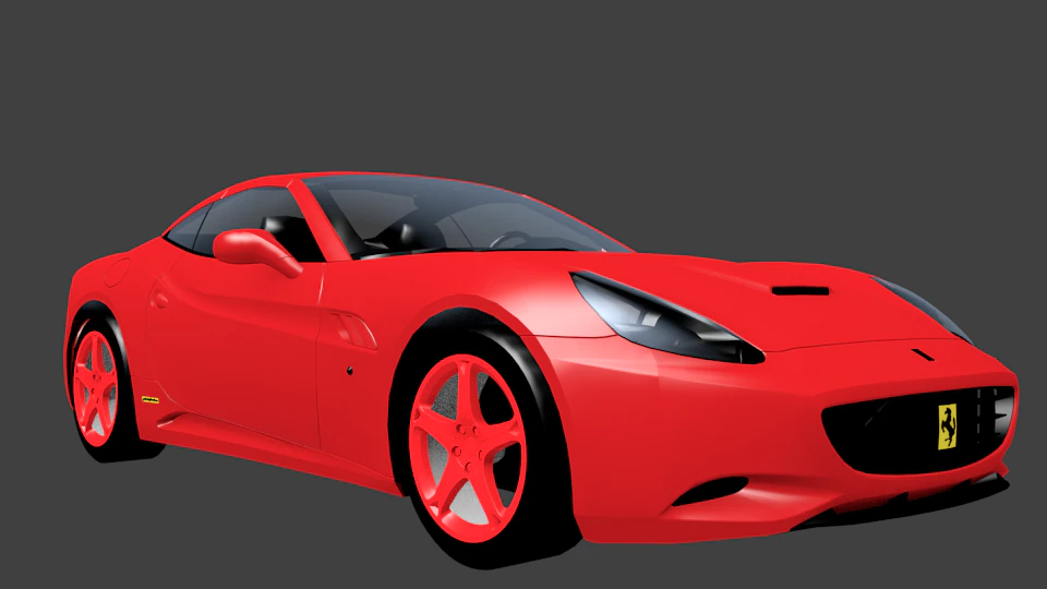 ferrari california 3D Model .c4d .max .obj .3ds .fbx .stl .blend 