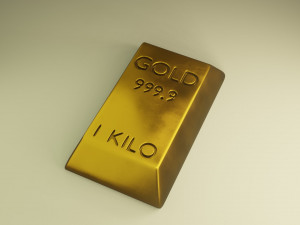 gold bar 3D Model