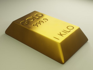 gold bar 3D 模型