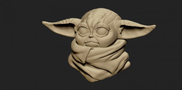 baby yoda 3Dモデル .c4d .max .obj .3ds .fbx .stl .blend 