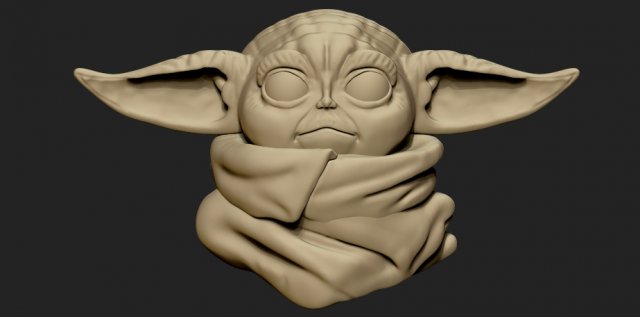 baby yoda Free 3D Model in Alien 3DExport