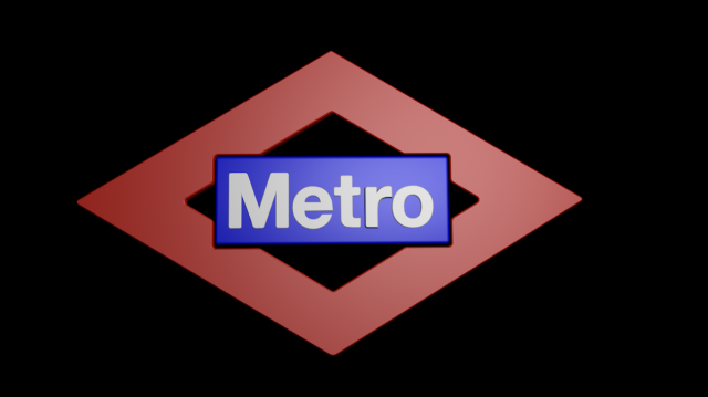 madrid subway logo Modelo 3D .c4d .max .obj .3ds .fbx .stl .blend 