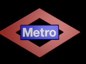logo della metropolitana di madrid Modello 3D