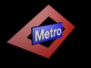 madrid subway logo Modelo 3D