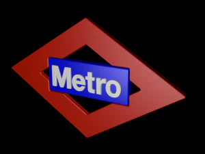 madrid subway logo 3D Model