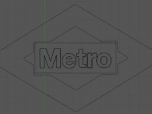 madrid subway logo 3D Model