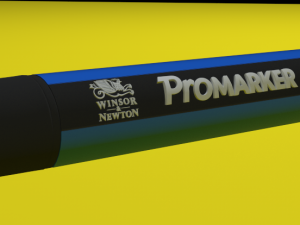 blue promarker pen 3D Model