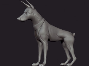 doberman 3D 打印模型