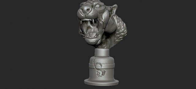 tiger 3D Принт Модель .c4d .max .obj .3ds .fbx .stl .blend 