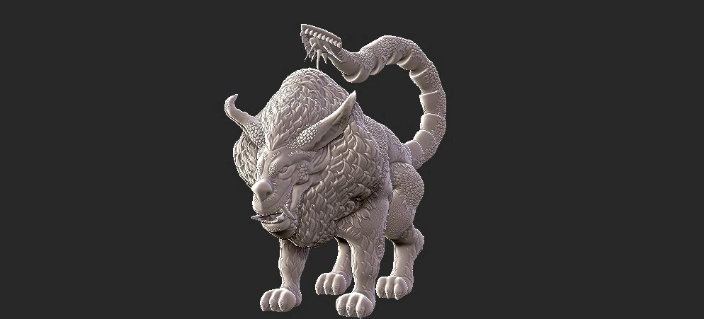 manticore 3D Print Model .c4d .max .obj .3ds .fbx .stl .blend 
