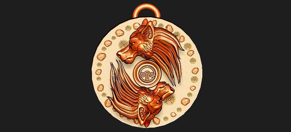 medallion 3D Print Model .c4d .max .obj .3ds .fbx .stl .blend 