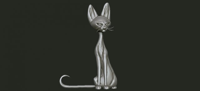cat 3D Print Model .c4d .max .obj .3ds .fbx .stl .blend 