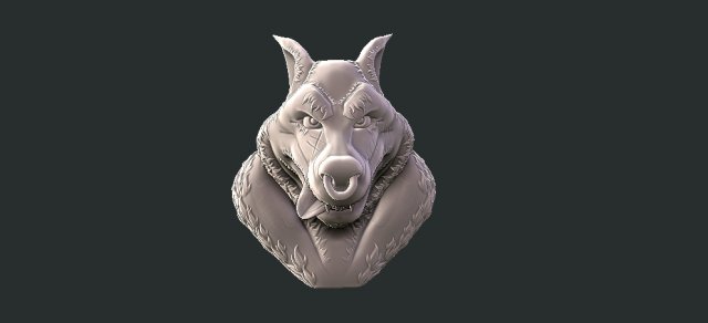 wolf Model do druku 3D .c4d .max .obj .3ds .fbx .stl .blend 