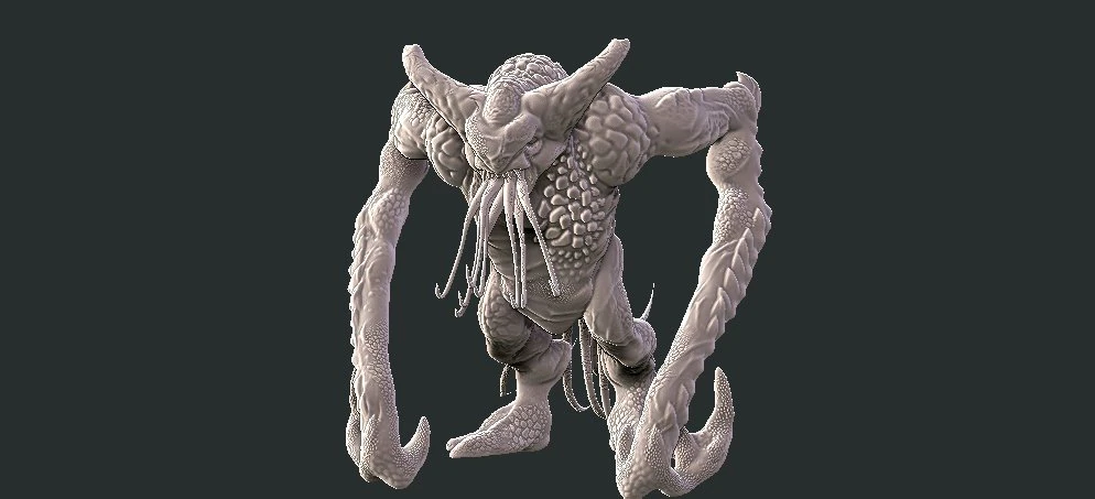 kaiju 3D Print Model .c4d .max .obj .3ds .fbx .stl .blend 