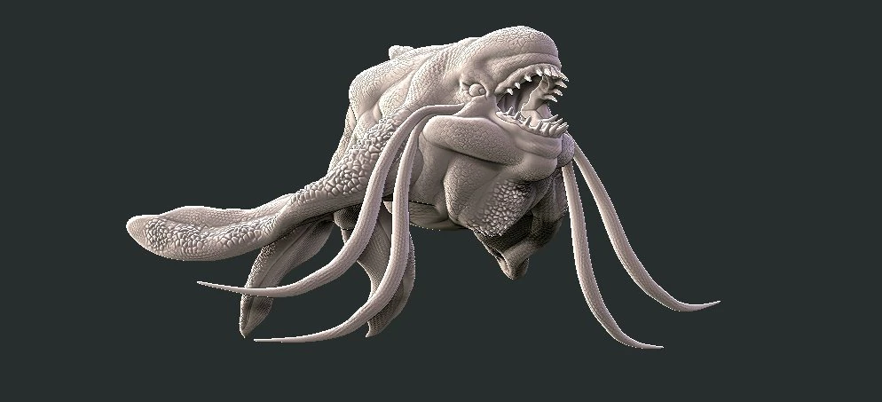 seamonster 3D Print Model .c4d .max .obj .3ds .fbx .stl .blend 