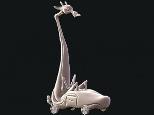 giraffe driving 3D Print Model