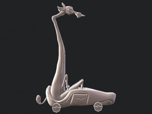 giraffe driving 3D-printmodel