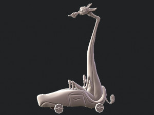 giraffe driving 3D-printmodel