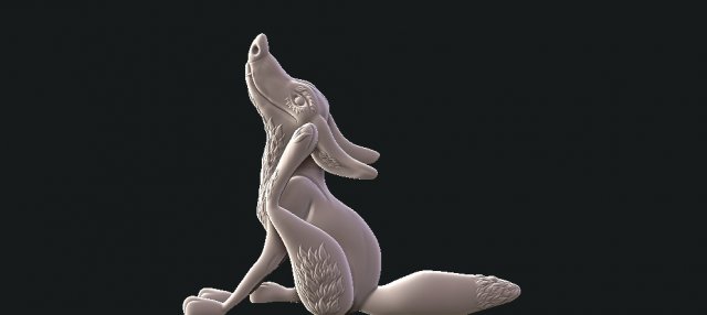 fox 3D 프린트 모델 .c4d .max .obj .3ds .fbx .stl .blend 