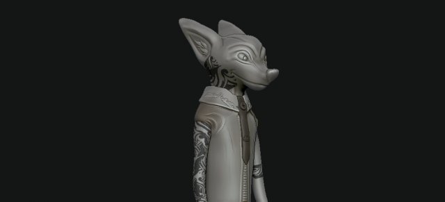 fox 3D Принт Модель .c4d .max .obj .3ds .fbx .stl .blend 